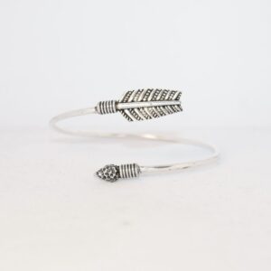 Arrow Silver Tone Bangle