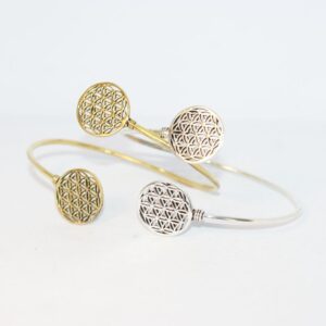 Flower of Life Double Unisex Wrap Bangle