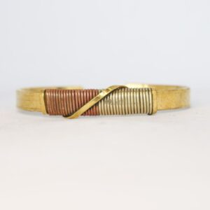 Brass African Style Cuff in combination with Copper