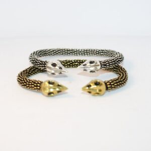 Raven Skull Byzantine Inspired Bracelet