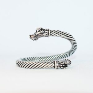 Dragon Heads Wire Cable Bangle