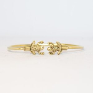 Petite Frogs Brass Bracelet